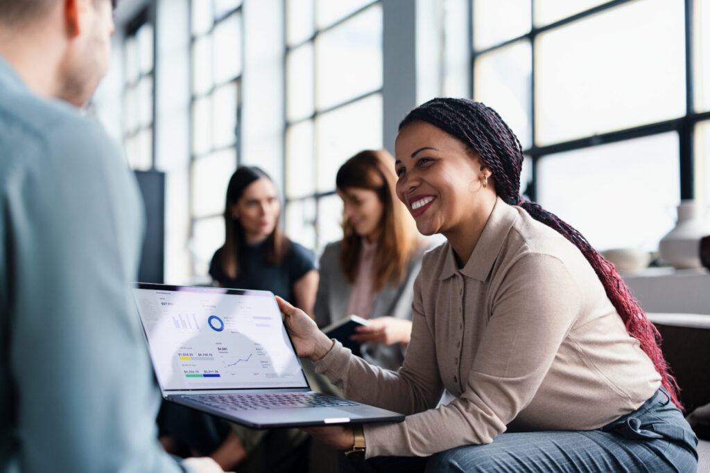 Positive visualization of marketing data signals driving growth